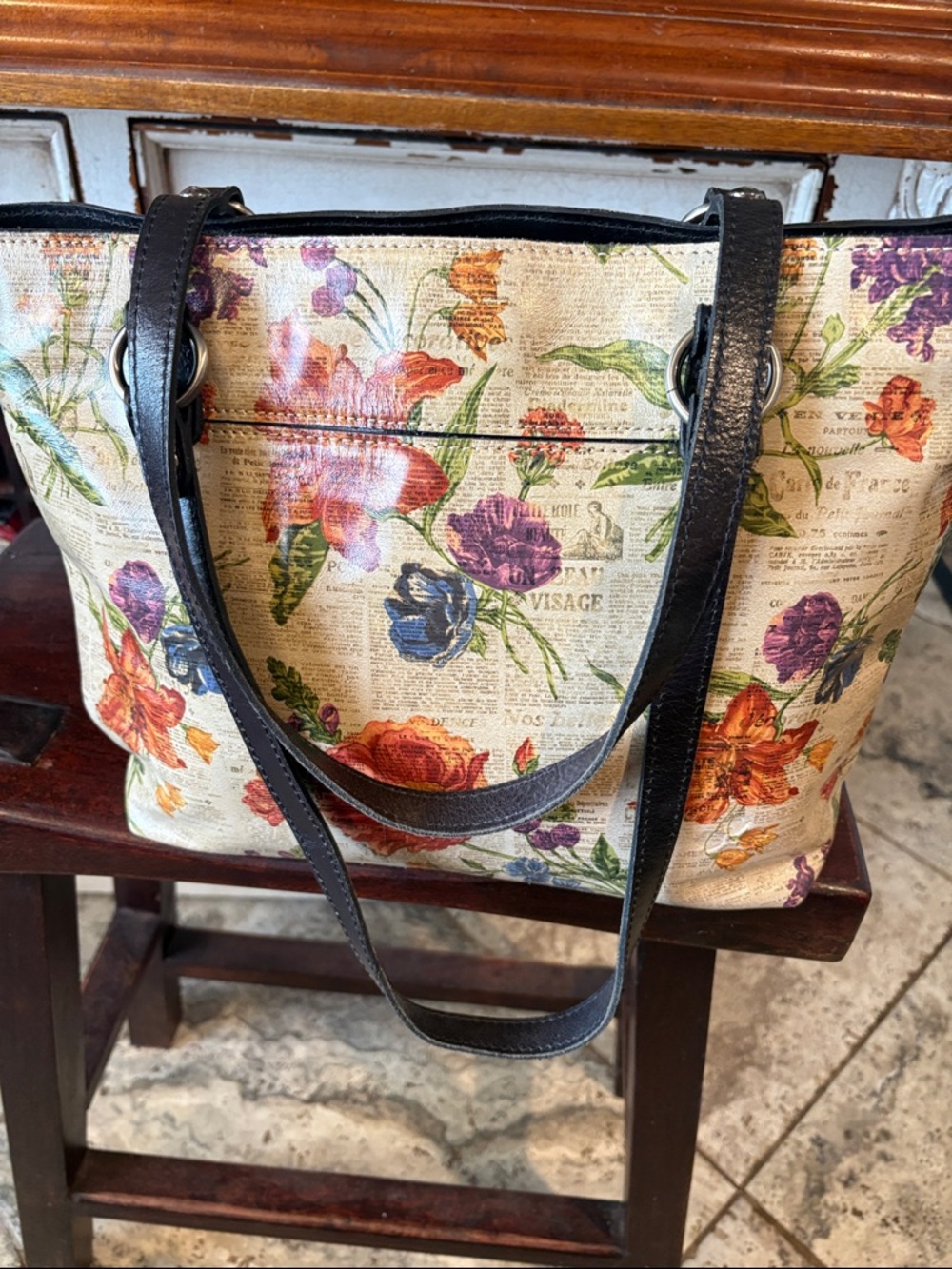 Patricia Nash Coated Canvas Silvi Travel Tote - Picture 7 of 11